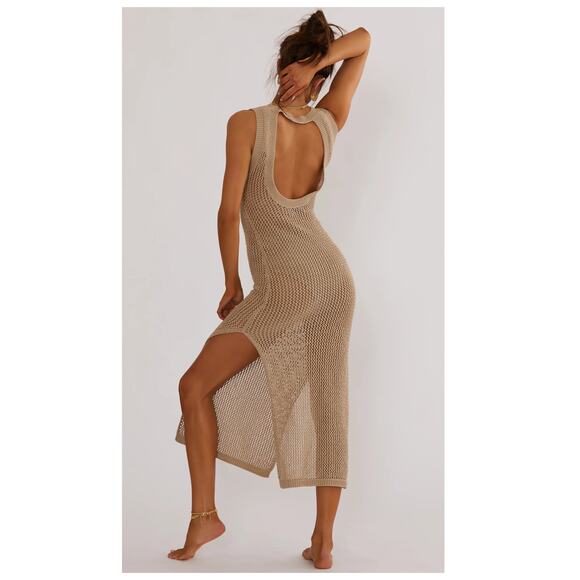 Beach Riot Holly Sheer Open Knit Cover-Up Dress Size Medium - Picture 2 of 11